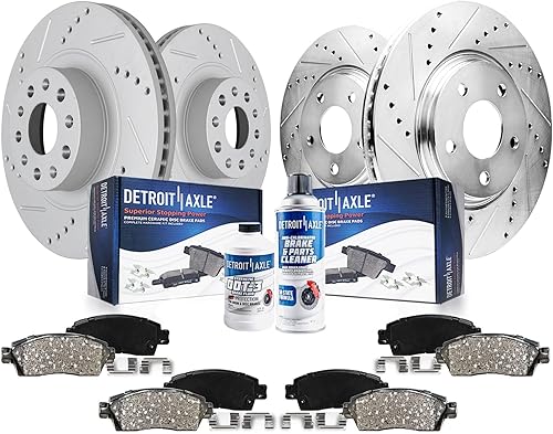 Vista 34 de Detroit Axle - Kit de freno trasero para Ford Fusion Lincoln MKZ Zephyr Mazda 6 Mercury Milan, repuesto de pastillas de freno de cerámica