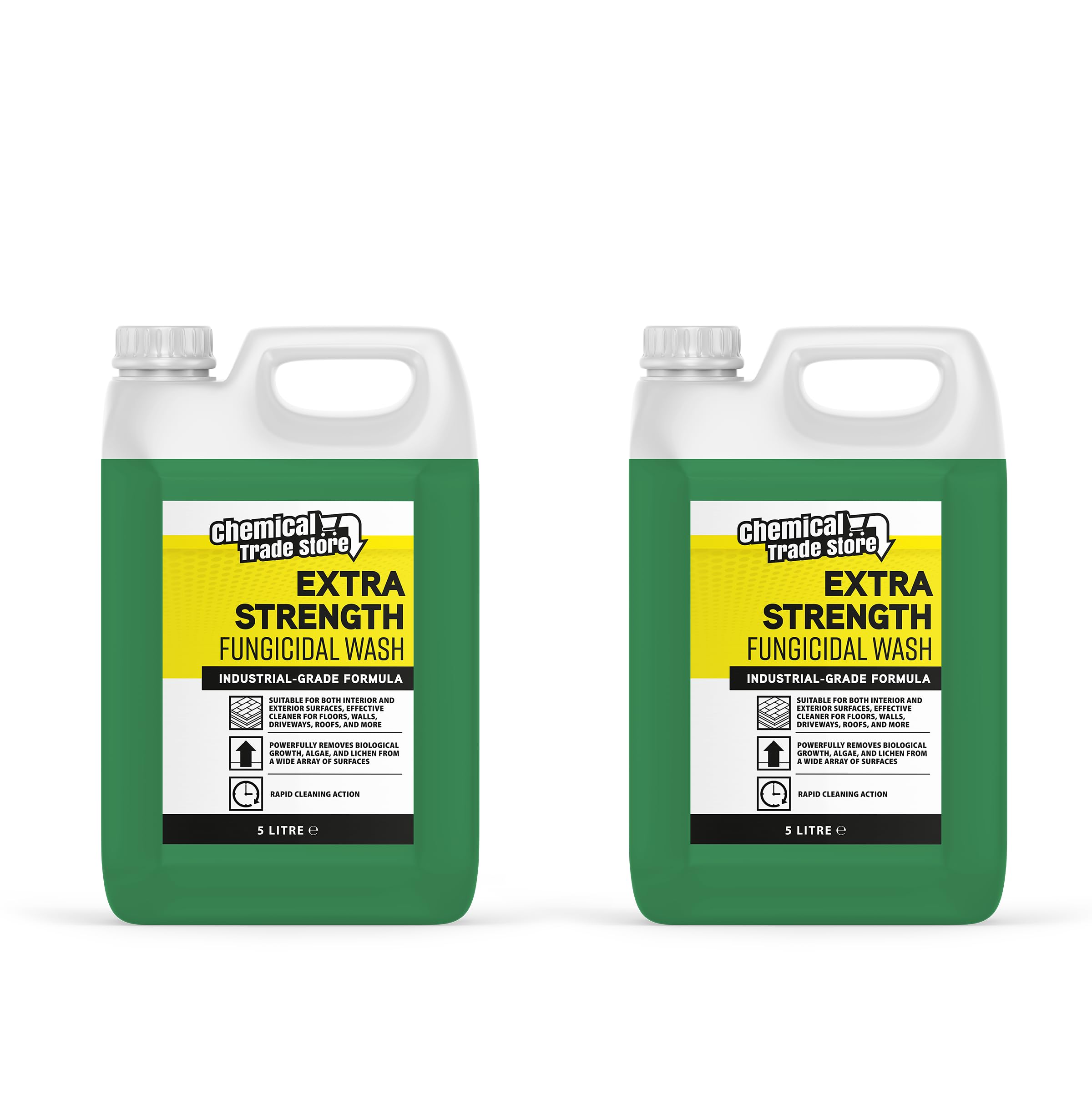 Chemical Trade Store - Fungicidal Wash 2 x 5L Duo Pack - Ready for Use Against Fungi, Mould and Algae on Internal and External Walls & Surfaces