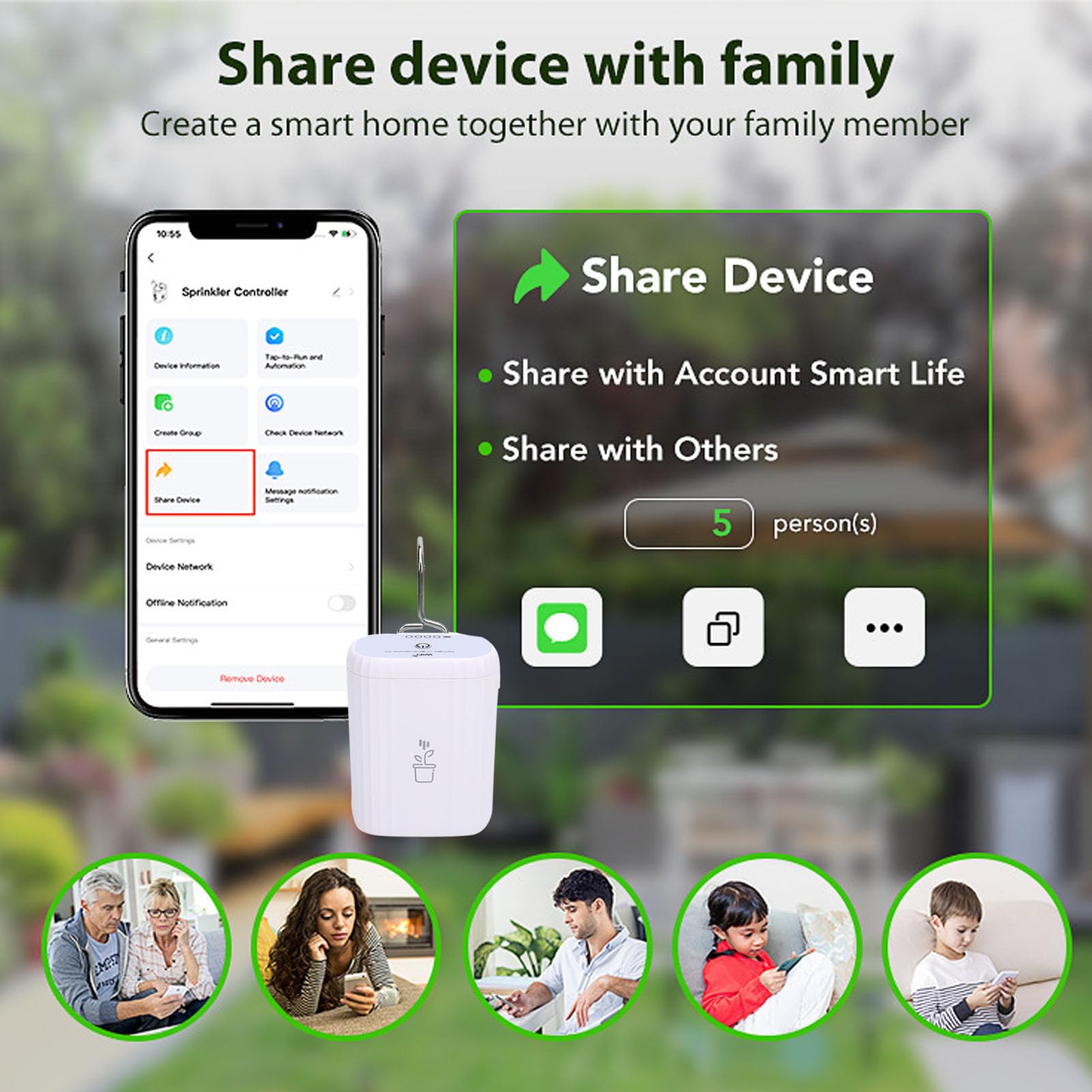 Generic Kit di Irrigazione a Goccia Smart WiFi per 4 Piante in Vaso Irrigatore Automatico a Risparmio Idrico per Balcone Interno, Telecomando, Adatto per Piante in Vaso da Interno e da Balcone