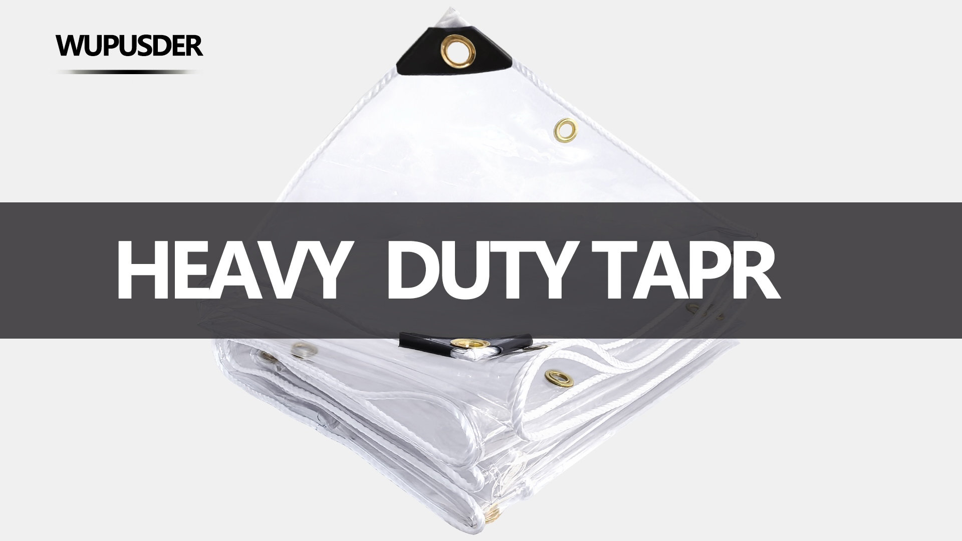 8×10ft, Clear Tarp with Grommets, 20 Mil, Vinyl Tarpaulin Heavy