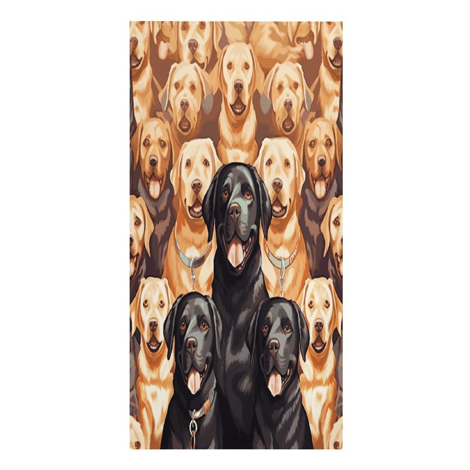 Fekiloot Men's Style Labrador Retriever Dogs Large Beach Towel, Travel Towel For Adults Wo, Pool Towels For Beach, Camping, Swim Pool, Gym, Sports& Yoga 61.4"X30.3"