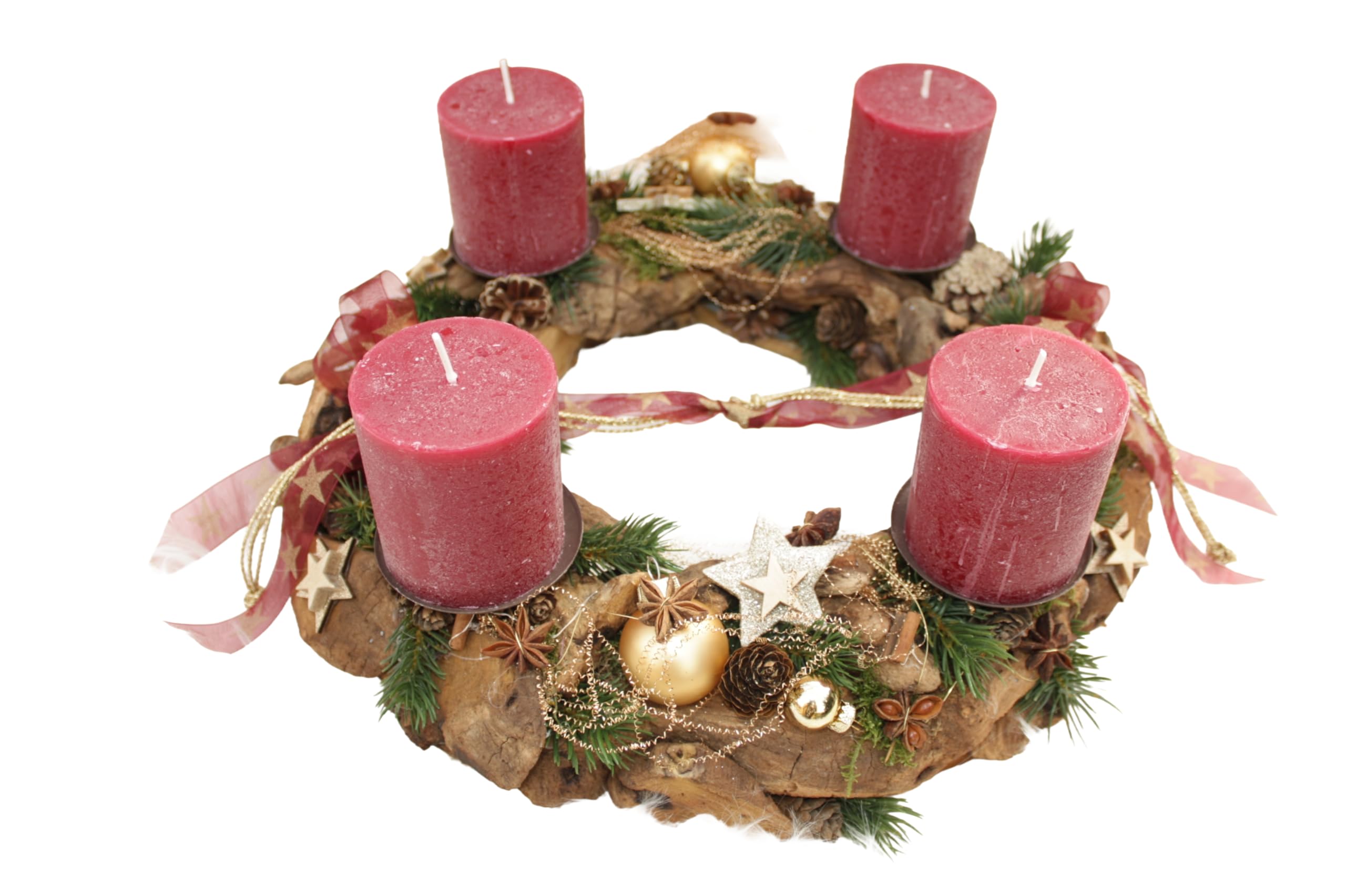 Adventskranz D40cm Altrot haltbar