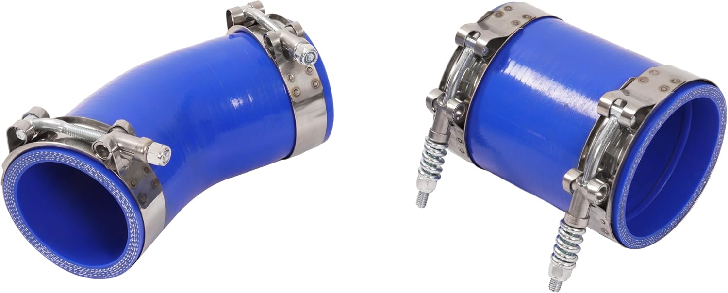 ALMULOO Blue Turbo Pipe Boots Kit with T-Bolt Clamps Intercooler Hose Compatible with 2003-2007 Ford F250 F350 F450 F550 6.0L Powerstroke Diesel