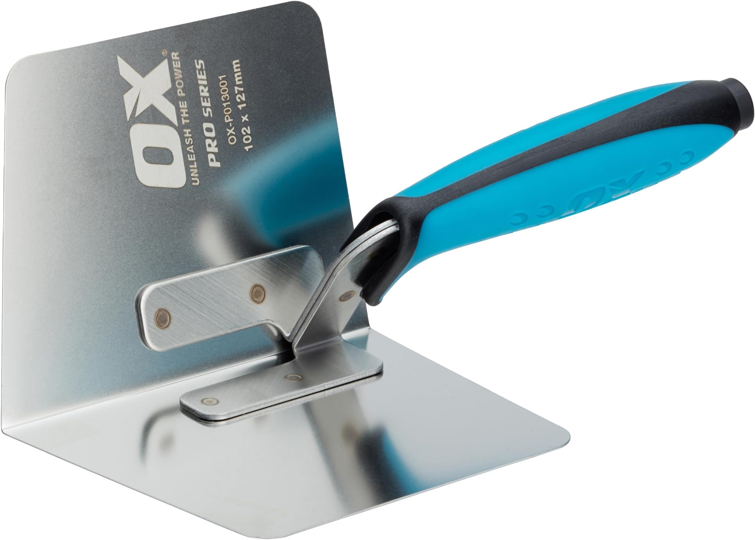 OX Pro Dry Wall Internal Corner Trowel 102 X 127mm, Blue