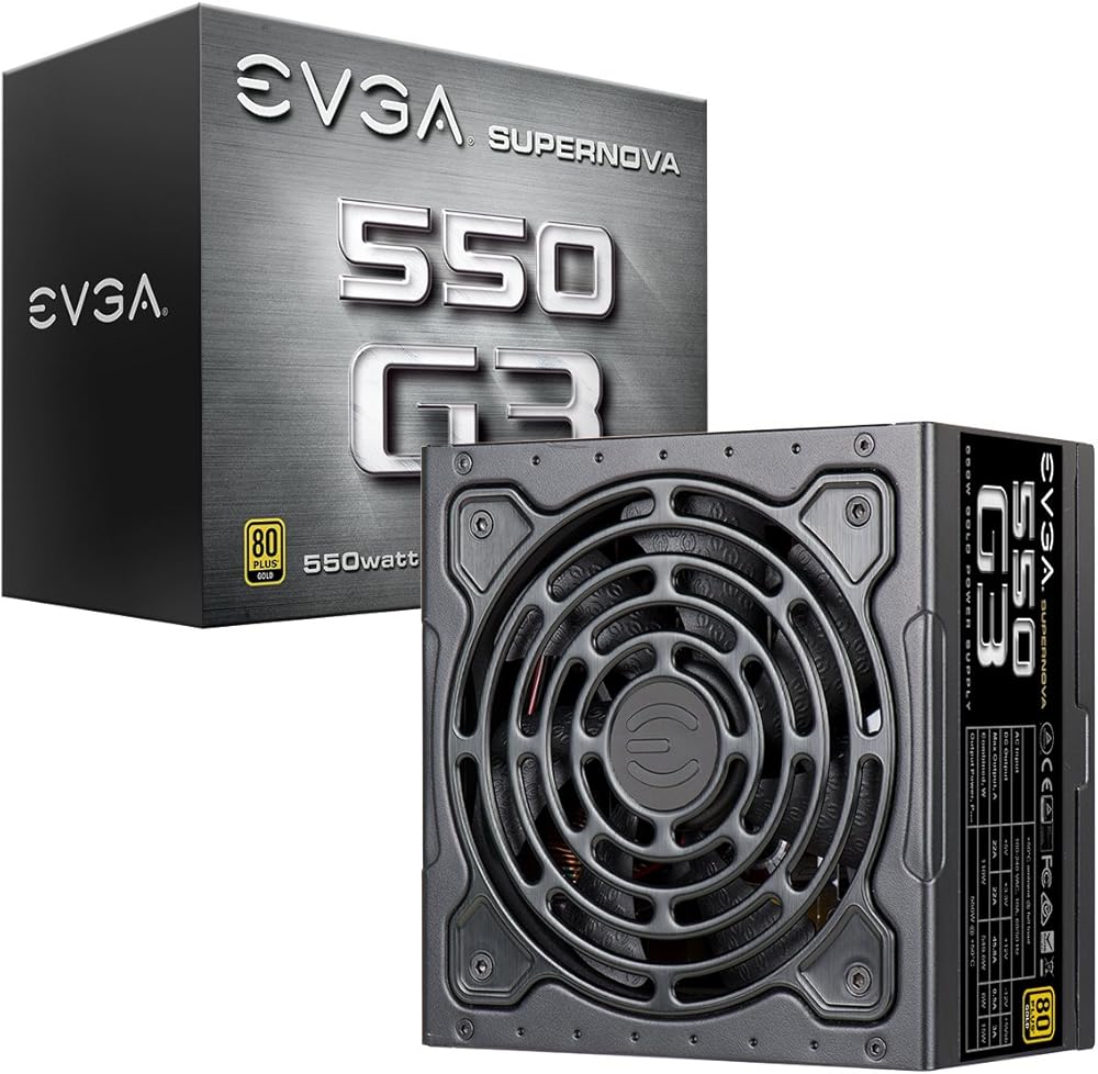 EVGA SuperNOVA 550 G3, 80 Plus Gold 550W Fully Modular Power Supply with Eco Mode and New HDB Fan - View 1