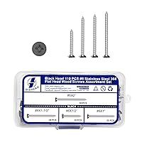 Vista 16 de QISHENG - Juego de 100 tornillos Phillips de cabeza plana de acero inoxidable marrón #6X1-1/2 (3.8 cm), tornillo de acero inoxidable 18-8 A2 (304)