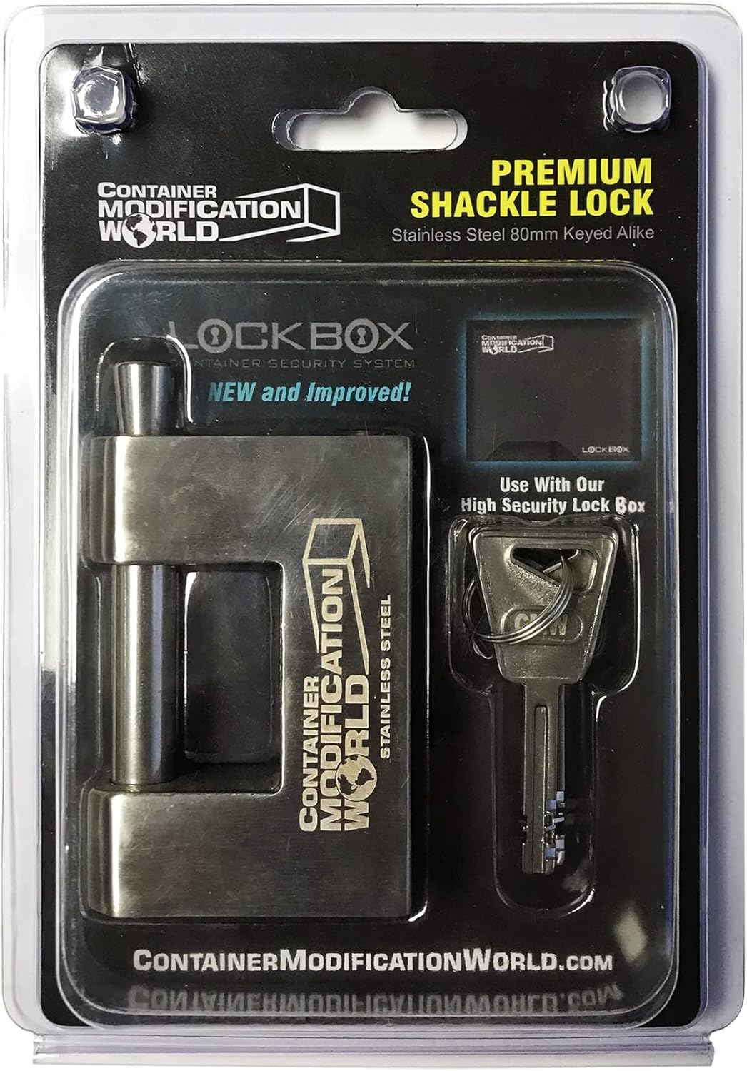 Container Modification World® - Shipping Container Shackle Lock - CMW™ LOCK-80MM (Keyed Alike)