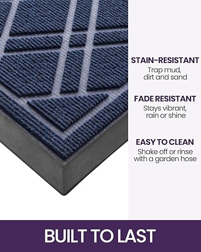 Miniatura 3 de DEXI - Tapete de puerta, tapete de bienvenida para la entrada de la casa, con base de goma de alta resistencia y perfil bajo para la entrada