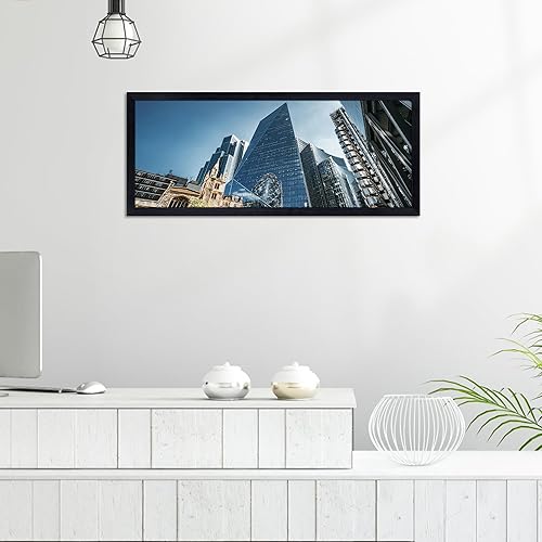 Vista 162 de EYMPEU Portarretratos de 5 x 7 pulgadas con paspartú, de madera negra, para exhibir fotos de 5 x 7 con paspartú o fotos de 6 x 8 pulgadas sin