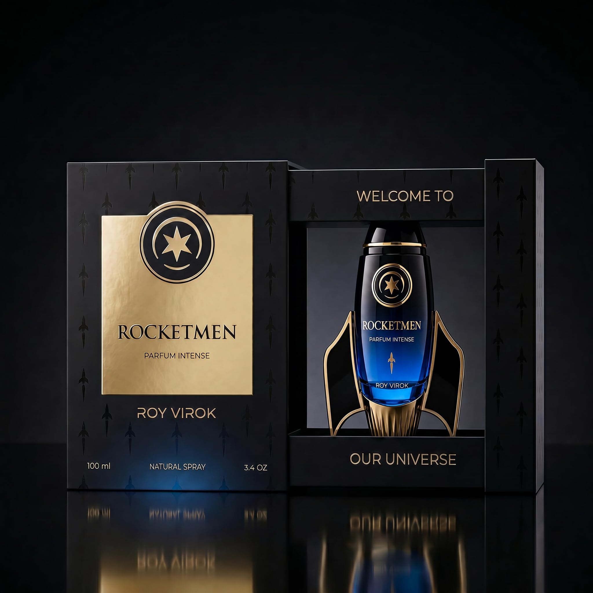 ROCKETMEN Parfum Intense 30% - Perfumes Hombre 100 ml, Larga Duración | Perfume para hombre de gran proyección y larga duración para dejar huella. Estela elegante y aroma especiado y amaderado.