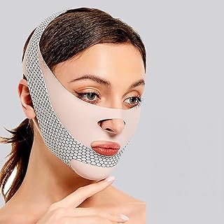Máscara facial de línea V reutilizable, reduc...