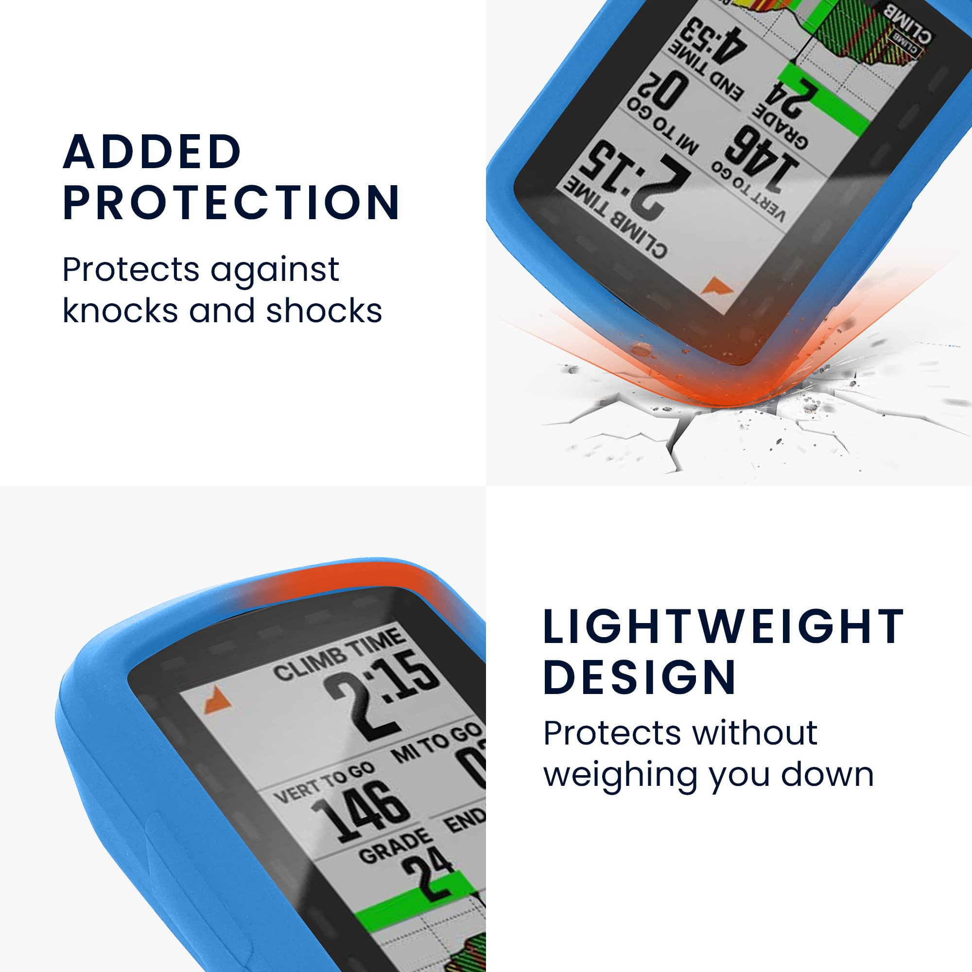kwmobile Etui kompatybilne z Wahoo Elemnt Roam V2 – miękki silikonowy pokrowiec ochronny na rower GPS