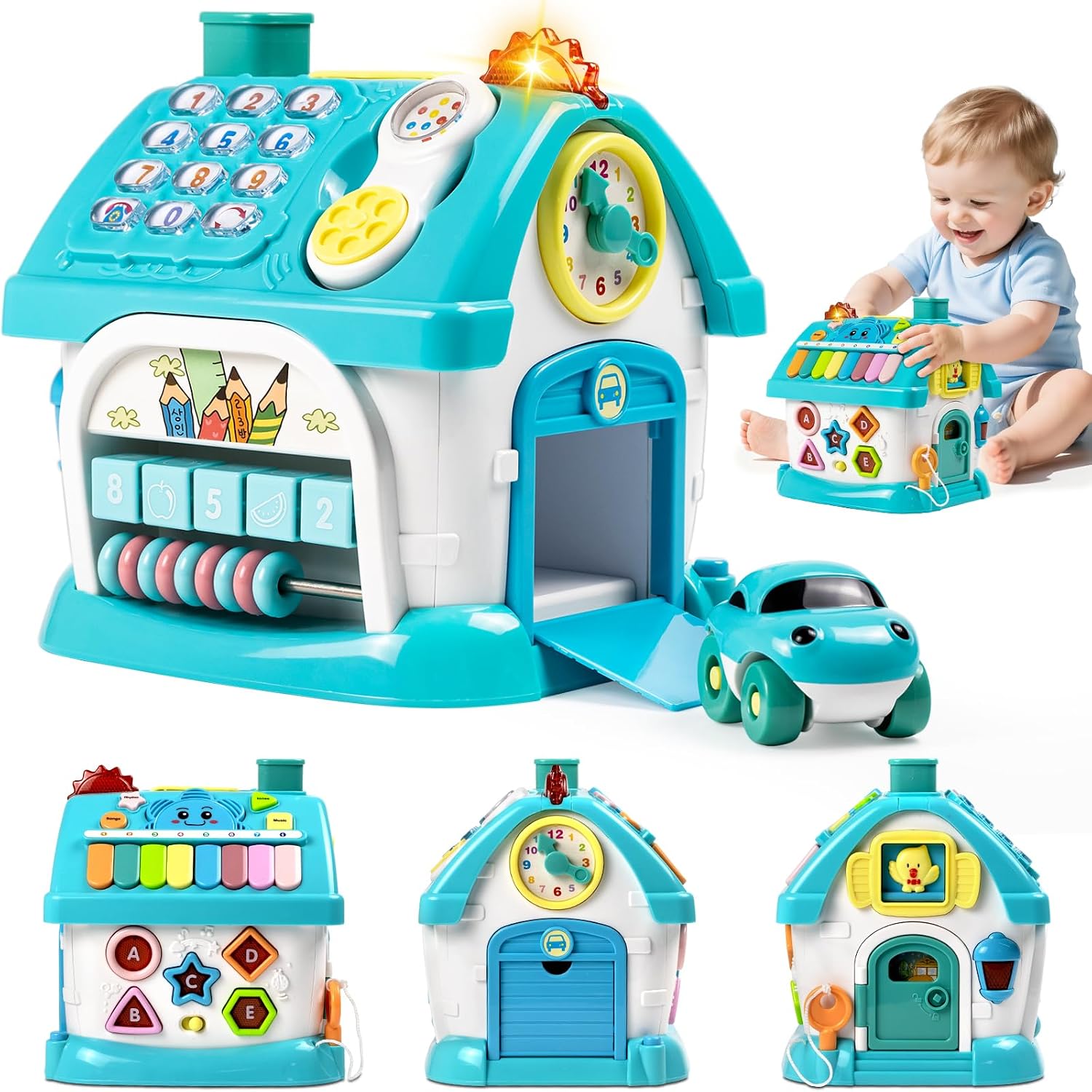  Toys for 1-2 Year Old Girls, Pink 8-in-1 Musical Learning House thumbnail