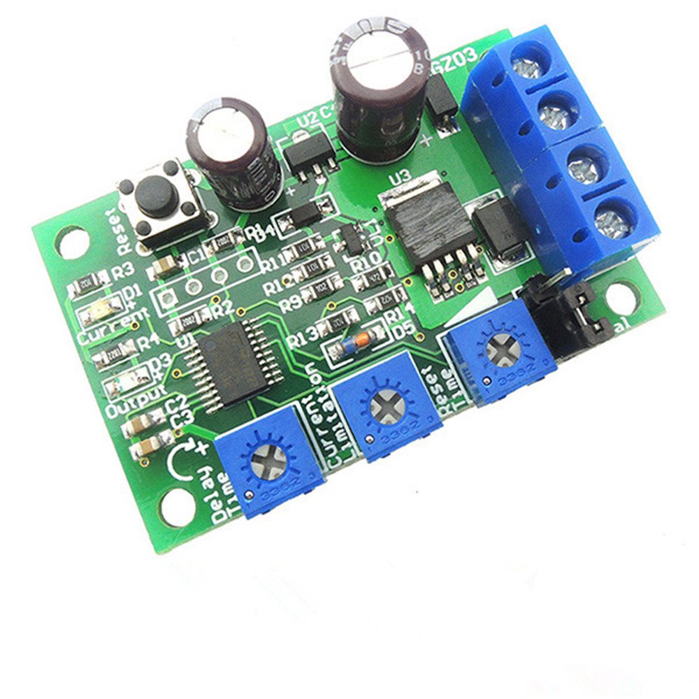 Taidacent 6V12V24V 10A Surge Protection Device DC Motor Overcurrent Protector Blocked Rotor Overload Protector Module Adjustable Current Limit Switch