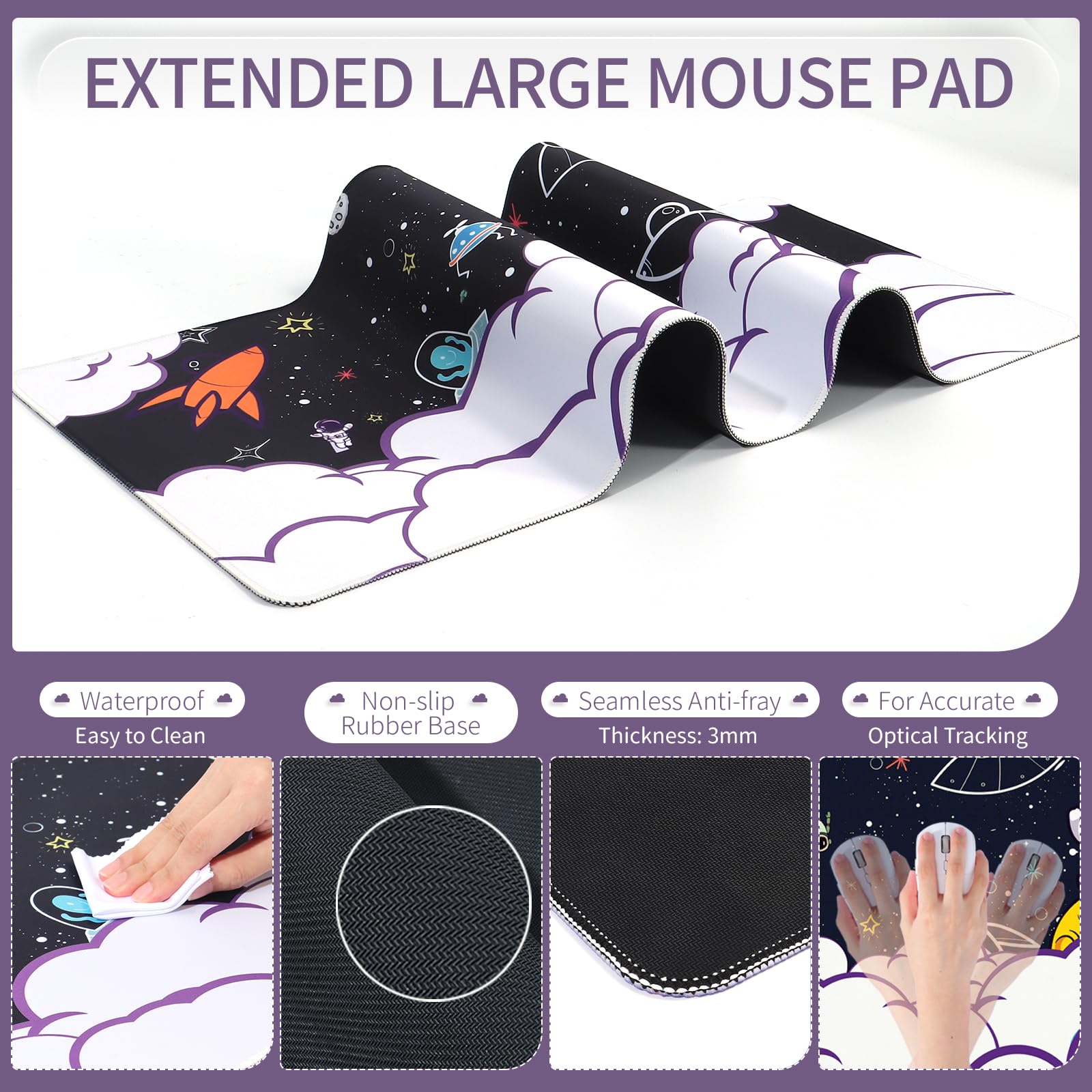 Poggiapolsi Esteso Mouse Pad Star Trek Tappetino Da Scrivania Computer