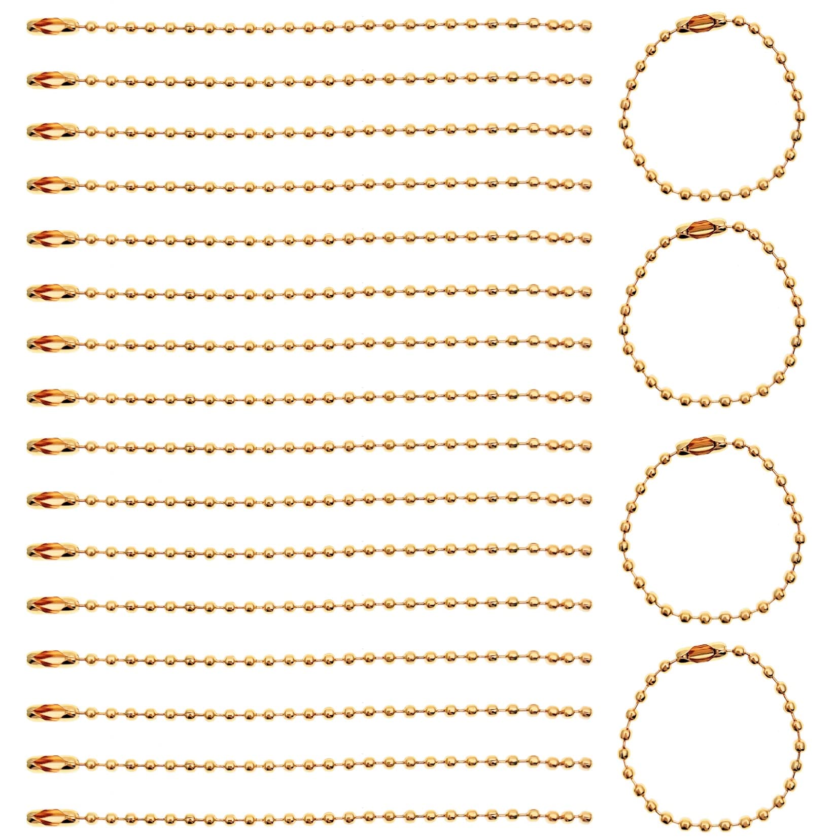 100 Pcs 3.5" Long 0.09" Bead Da Connector Clasp Ball Chan Keychan - Foto 6