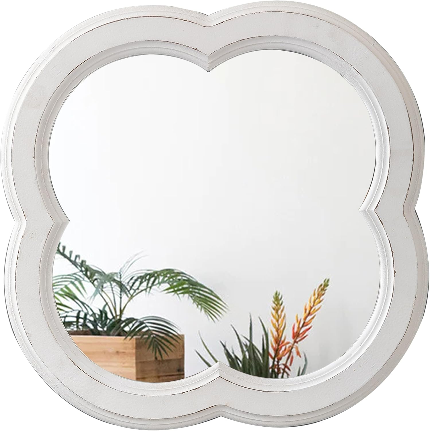 Sintosin Vintage Quatrefoil Mirrors for Entryway 20 Inch, Hanging