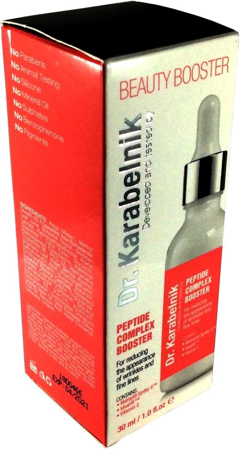 Dr. Karabelnik Peptide Complex Booster for reducing the appearance of wrinkles and fine lines. 1 fl oz