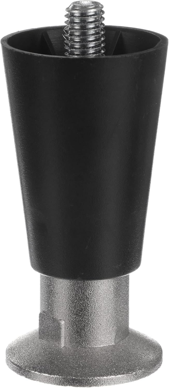 Component Hardware 4" H Black Thermoplastic Appliance Leg with Adjustable Flanged Toe