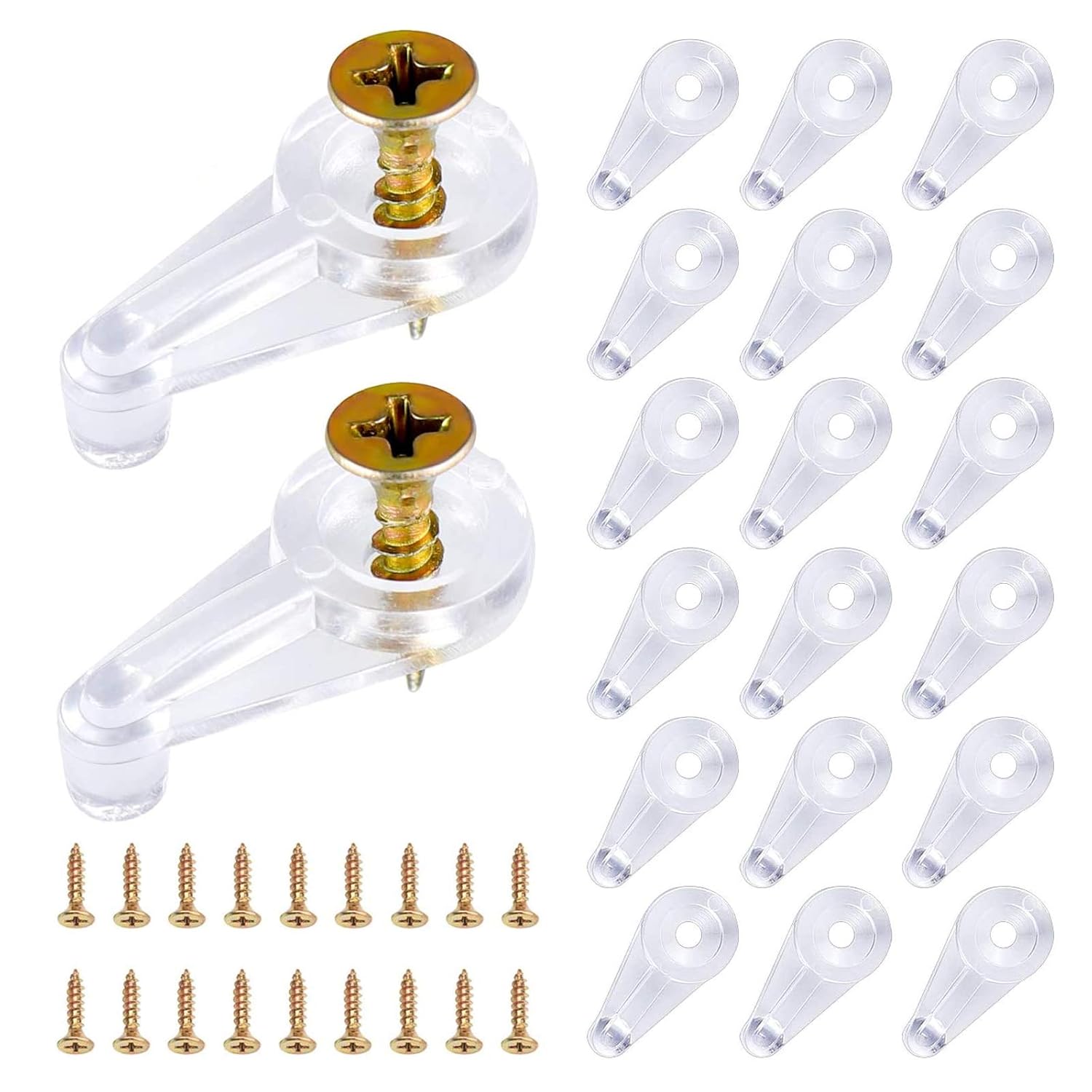 Homgaty 100 Packs Glass Door Retainer Clips Kit, Plastic Glass Panel