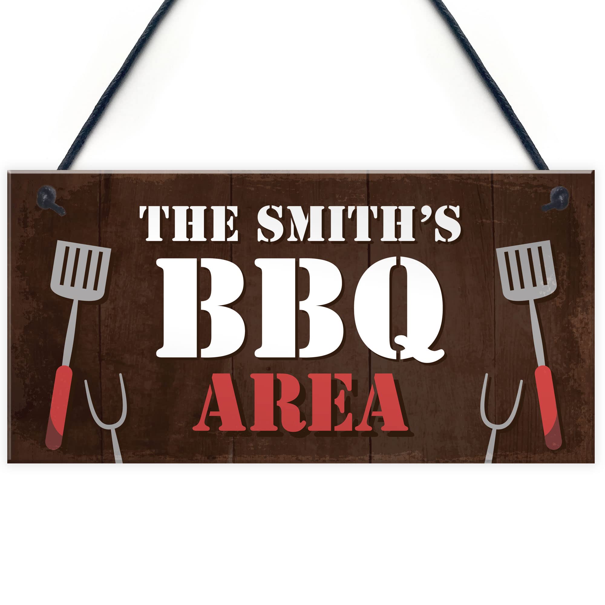 Red Ocean BBQ AREA Personalised BBQ Signs For Outside Garden Shed Sign Man Cave Sign Garden Signs And Plaques