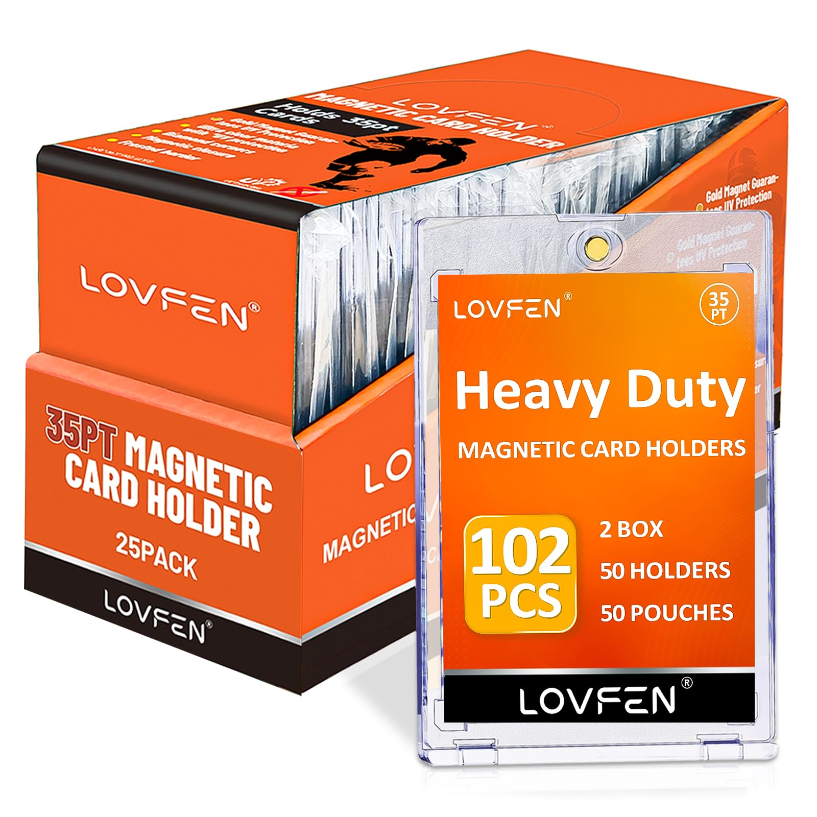 Amazon.com: LOVFEN Magnetic Card Holder 50 Packs, 35pt Card Holder
