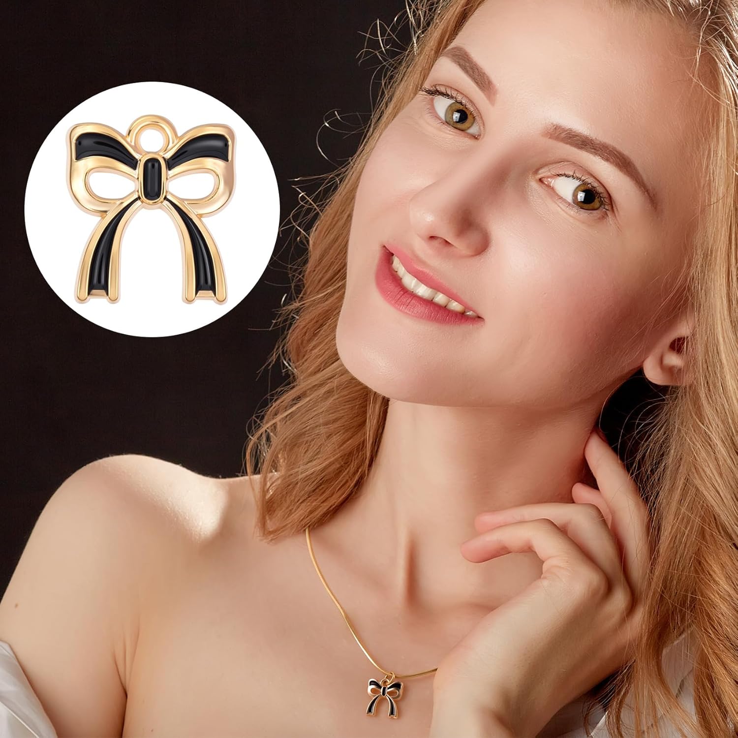 10pcs Bow Charms for Jewelry Making, Enamel Bow Charms Pendants, Alloy Bowknot Decoration Accessories for Necklaces Earrings Bracelets- 5 Colors - Image 5