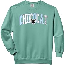 Hello Kitty Chococat Collegiate Style & Pattern Filled Text Comfort Colors Adult Sweatshirt