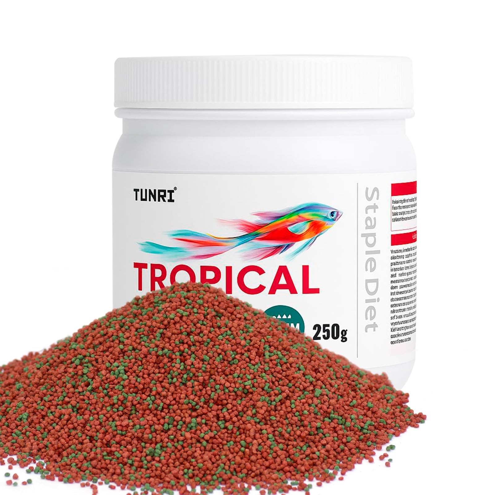 Tunai Tropical Fish Food for Aquarium with 26% Protein |1.2 mm Pellets, 250g|Perfect for Adult Small & Medium Fish-picture-24