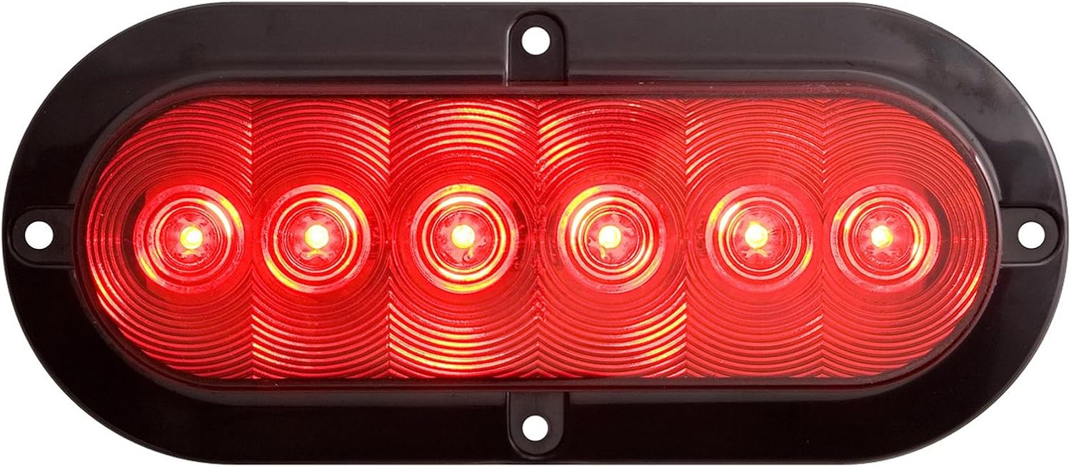Optronics STL73RBP 6" Oval Sealed LED Stop/Turn/Tail Light, Red