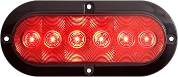 Optronics STL73RBP 6" Oval Sealed LED Stop/Turn/Tail Light, Red