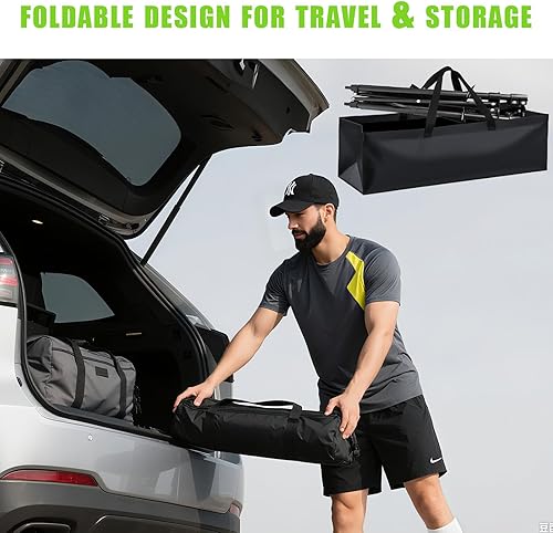 Miniatura 3 de Recogida de pelotas de tenis con ruedas - Cesta de pelotas de tenis plegable y ajustable en altura con bolsa de almacenamiento de pelotas y