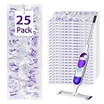25 Count Disposable Heavy-Duty Power Mop Pads Refills for Swiffer Power Mop,Replacement Floor Cleaning Refills, Non-Washable & Unscented, Compatible with Swiffer PowerMop (Quick-Absorb, No Residue)