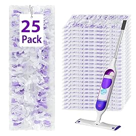 25 Count Disposable Heavy-Duty Power Mop Pads Refills for Swiffer Power Mop,Replacement Floor Cleaning Refills, Non-Washable & Unscented, Compatible with Swiffer PowerMop (Quick-Absorb, No Residue)