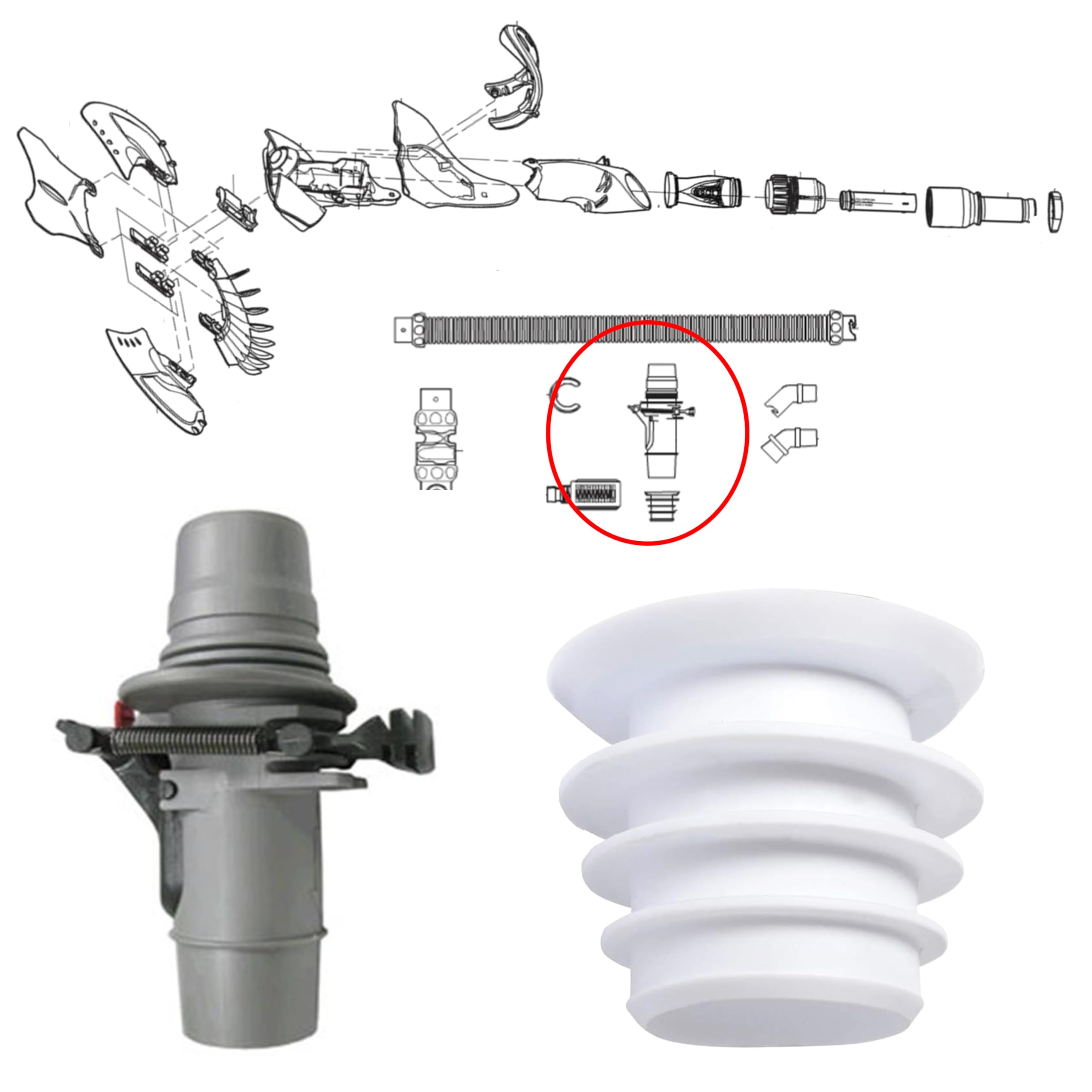 Schlauchkonusadapter Für Poolreiniger – 2 Stück, Passt Für Zodiac, Hayward & Mehr!