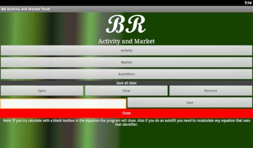 Biz Activity and Market fixed – vue 2