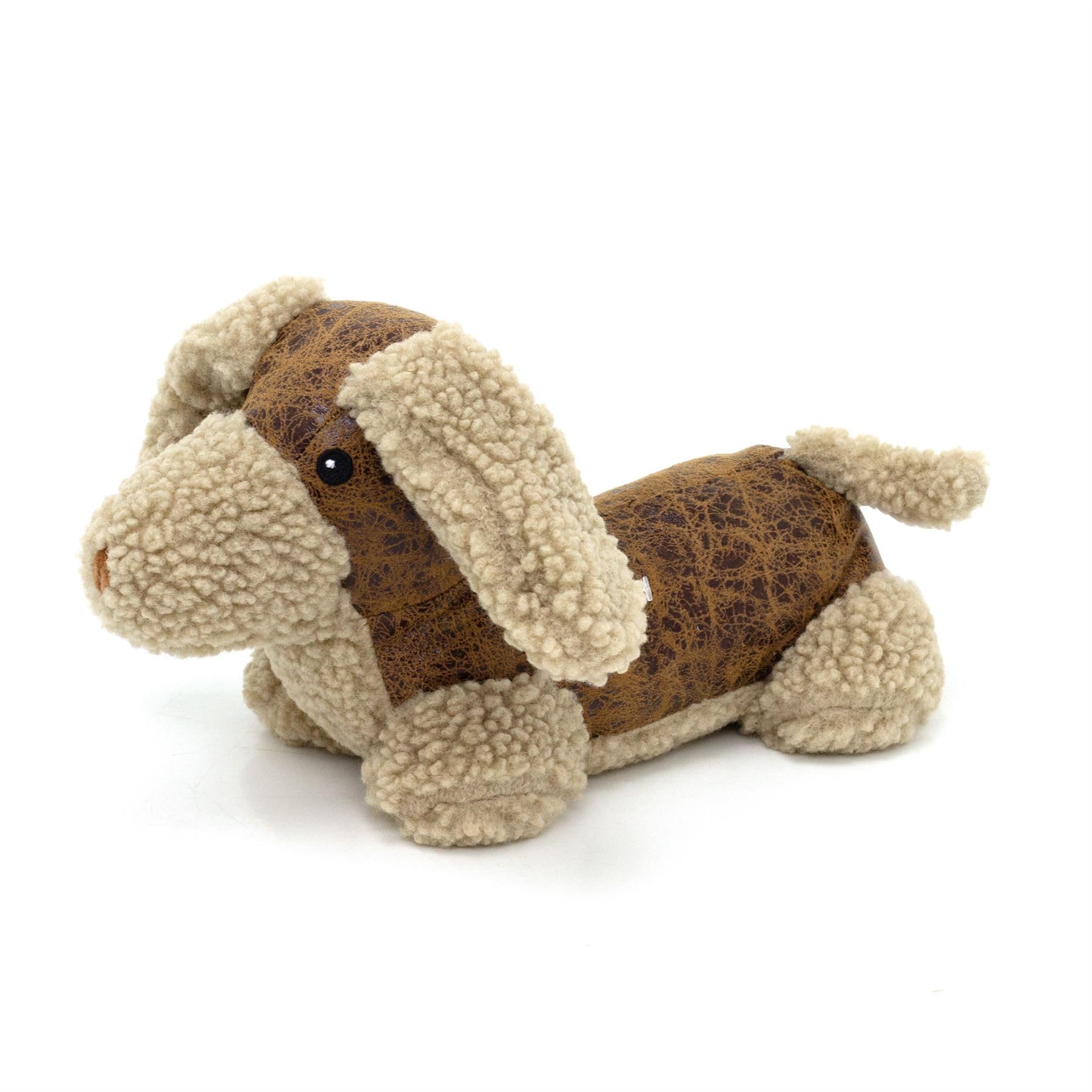 Winnie Dachshund Doorstop | Faux Leather Sausage Dog Door Stop | Decorative Weighted Dog Door Stopper 1.5kg - 33cm