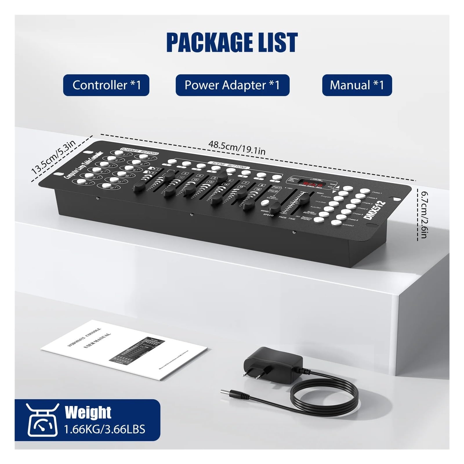 Amazon | 照明ミキサーボード 192 DMXコントローラー DJ機器 DMX 512