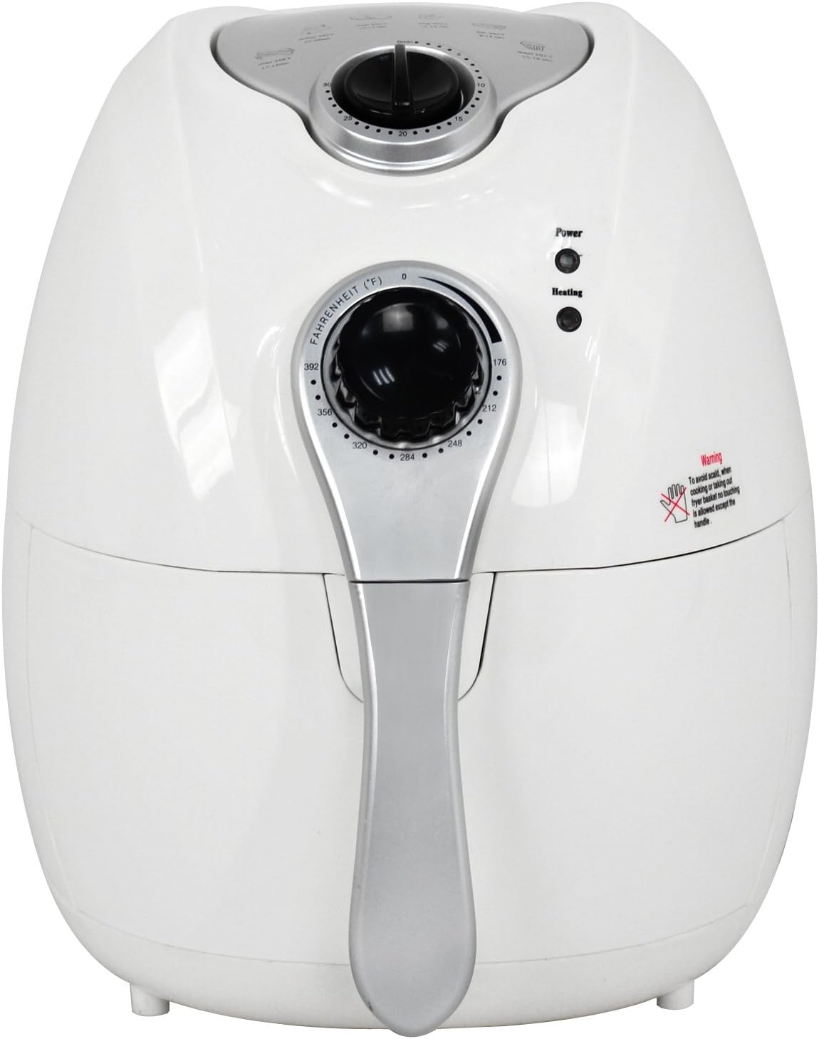 Super Deal 1500W Electric Air Fryer 4.4 Quart W/Timer, Temperature Control, Detachable Basket Handles Free Oil
