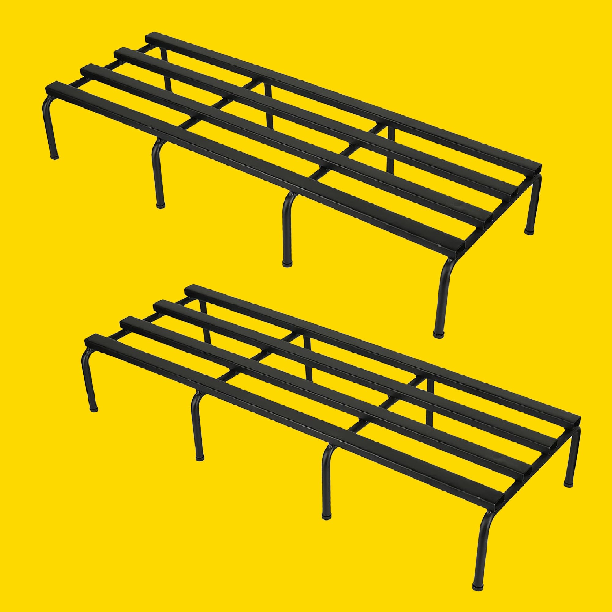 Kraft Seeds by 10CLUB Durable Metal Planter Stand - Set of 2 | Rectangular Metal Plant Stand - 24 inch (Black) | Indoor & Outdoor Home and Garden Display (B0CHY7QR69) Amazon Price History, Amazon Price Tracker