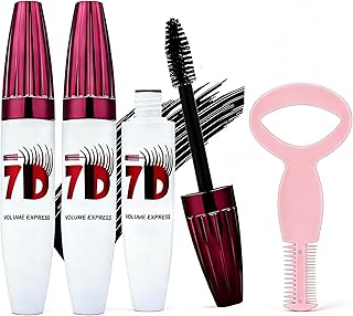 7D Waterproof Volume Mascara,Long Lasting Nat...