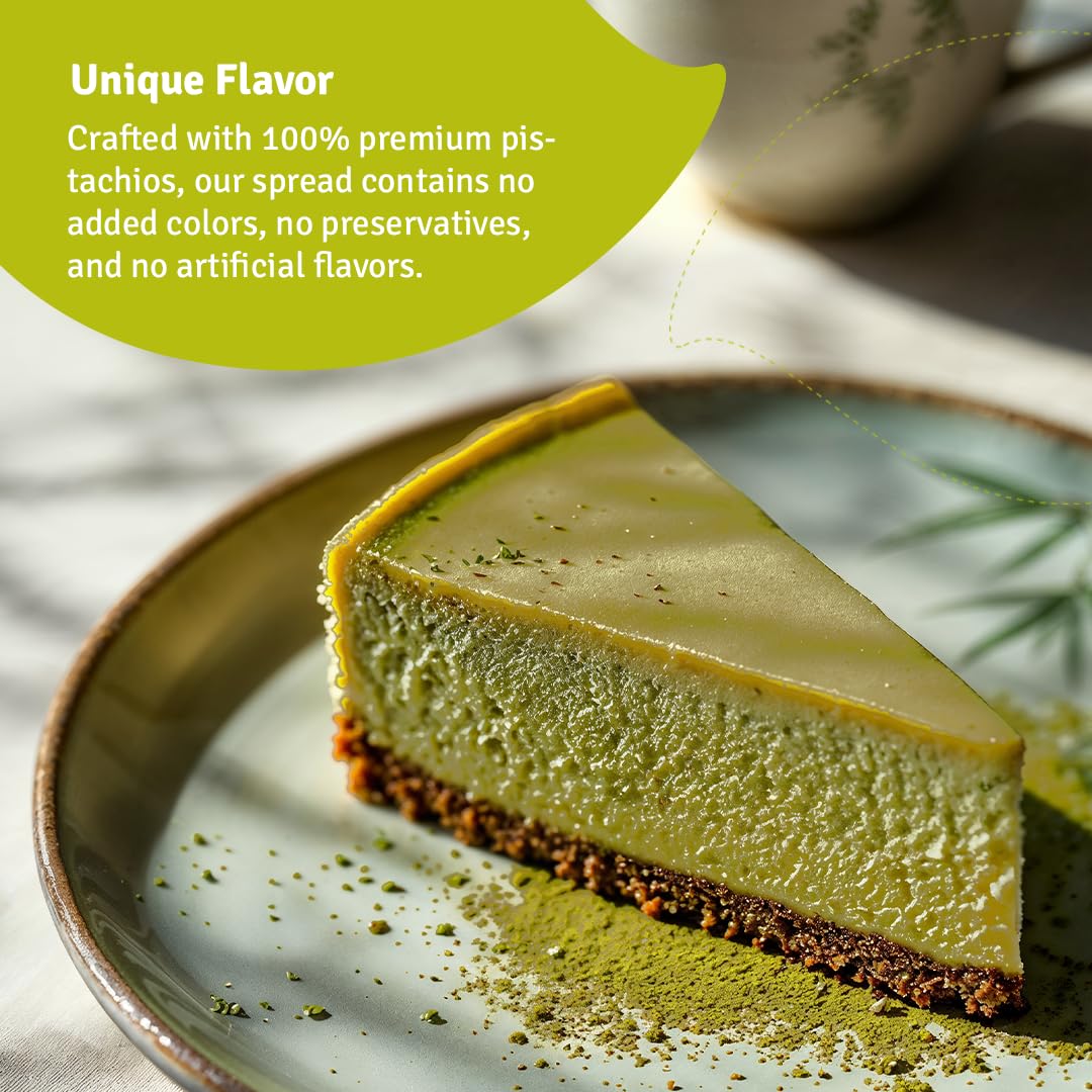 Nuuva Foods Pistachio Spread Rich Nutty Pistachio Cream for Dubai Chocolate Bar Smooth Nut Butter Spreadable Cream Perfect — view 4