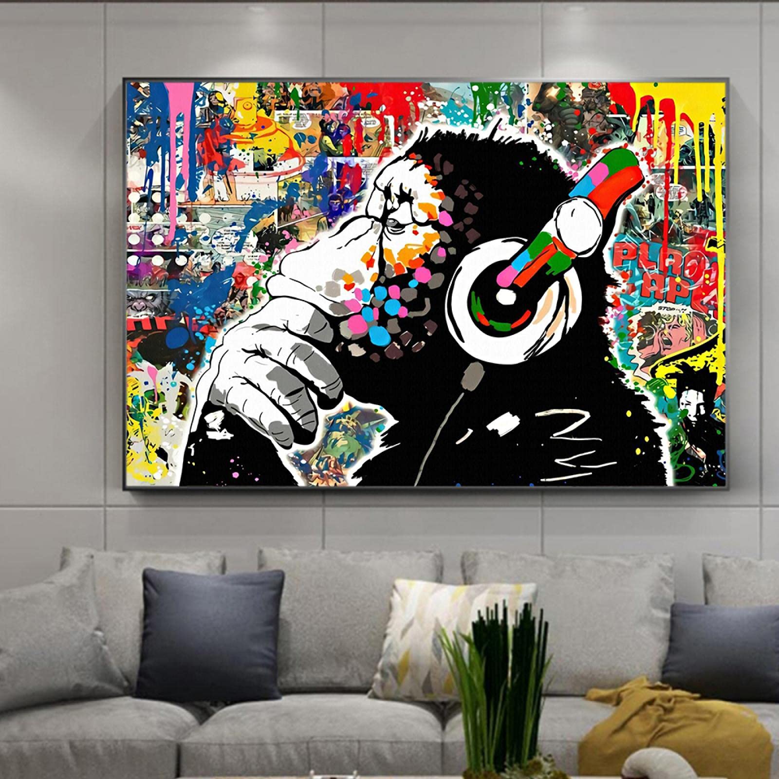 バンクシー アートフレーム （Laugh Now） 木製額付き 絵画ポスター