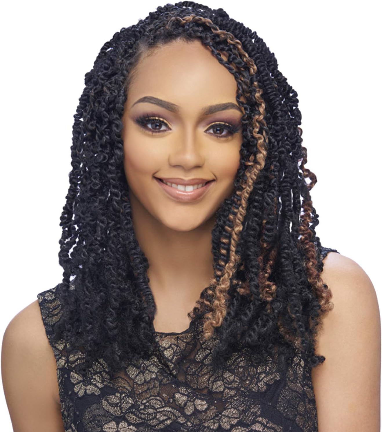 KIMA BRAID MULTI PACK DEALS! Harlem125 Synthetic Hair Spring Twist 8" (3-PACK, 1B)