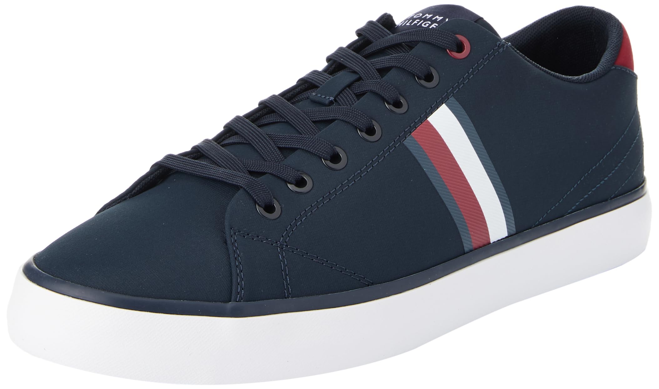 Tommy Hilfiger Malla de Rayas Bajas TH Hi Vulc, Tenis vulcanizados Hombre