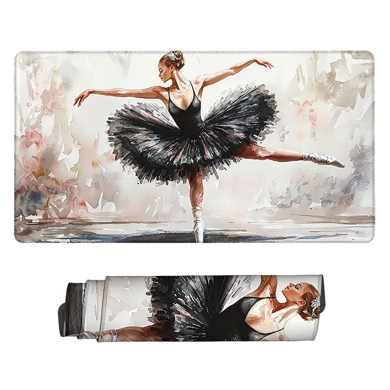 Podkładka pod mysz do gier, 1600 x 800 mm, XXL, duża gamingowa podkładka pod mysz, wodoodporna podkładka pod mysz, długa podkładka na biurko z przeszytymi krawędziami, mata na biurko z gumową podstawą