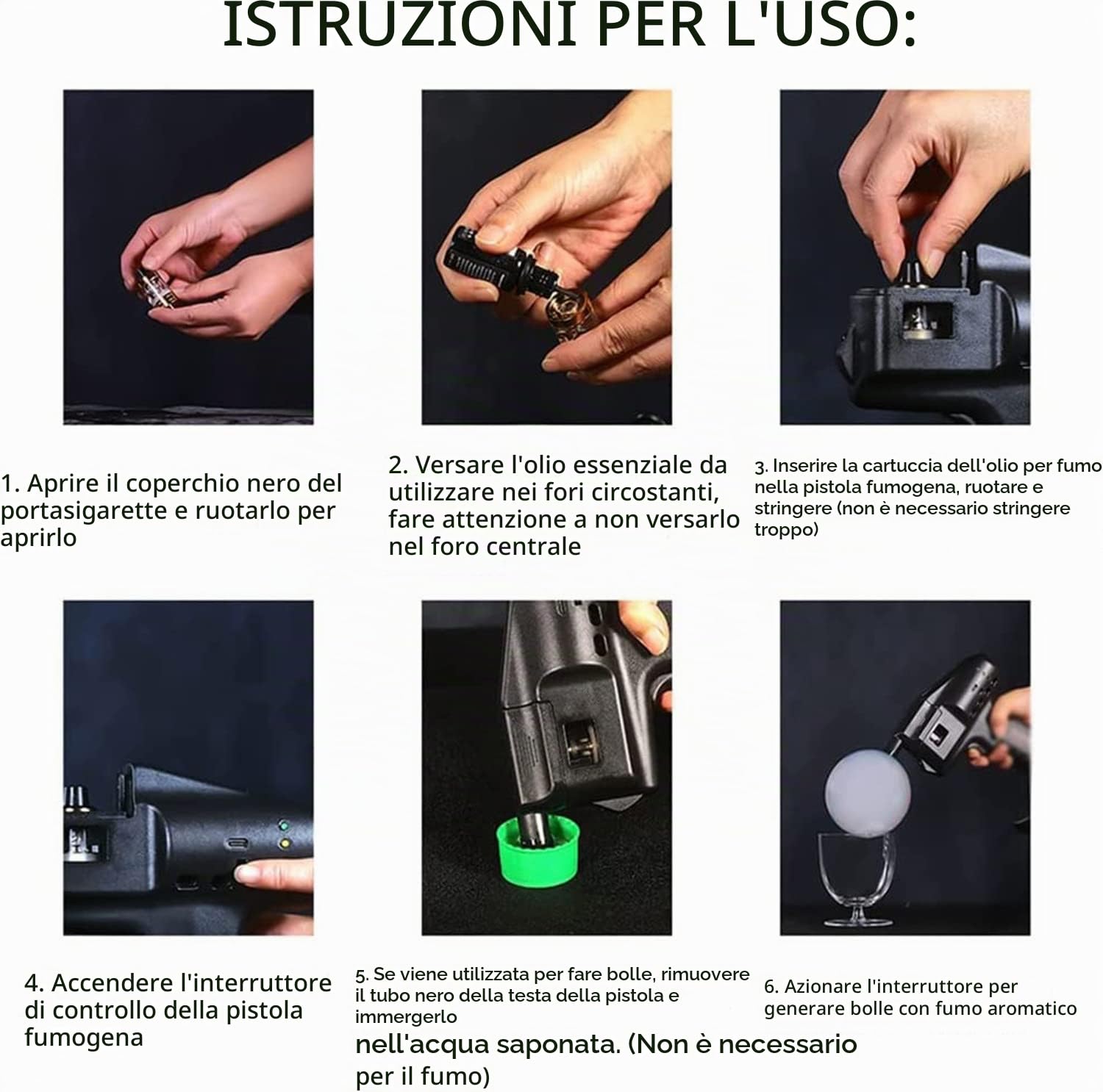 Pistola affumicare Infusore di Fumo Cocktail Macchina per Affumicatura con Blaster di Aromi Strumenti Fai da Te Pistola a Bolle di Fumo Palmare Portatile per Carne, Bevande, Barbecue, Formaggio