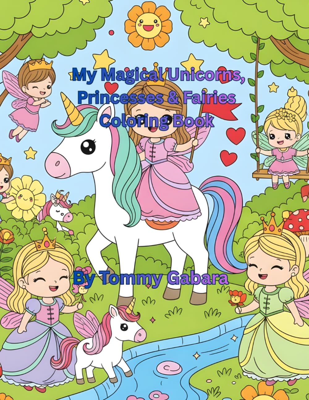 My Magical Unicorns, Princesses & Fairies: Coloring Book