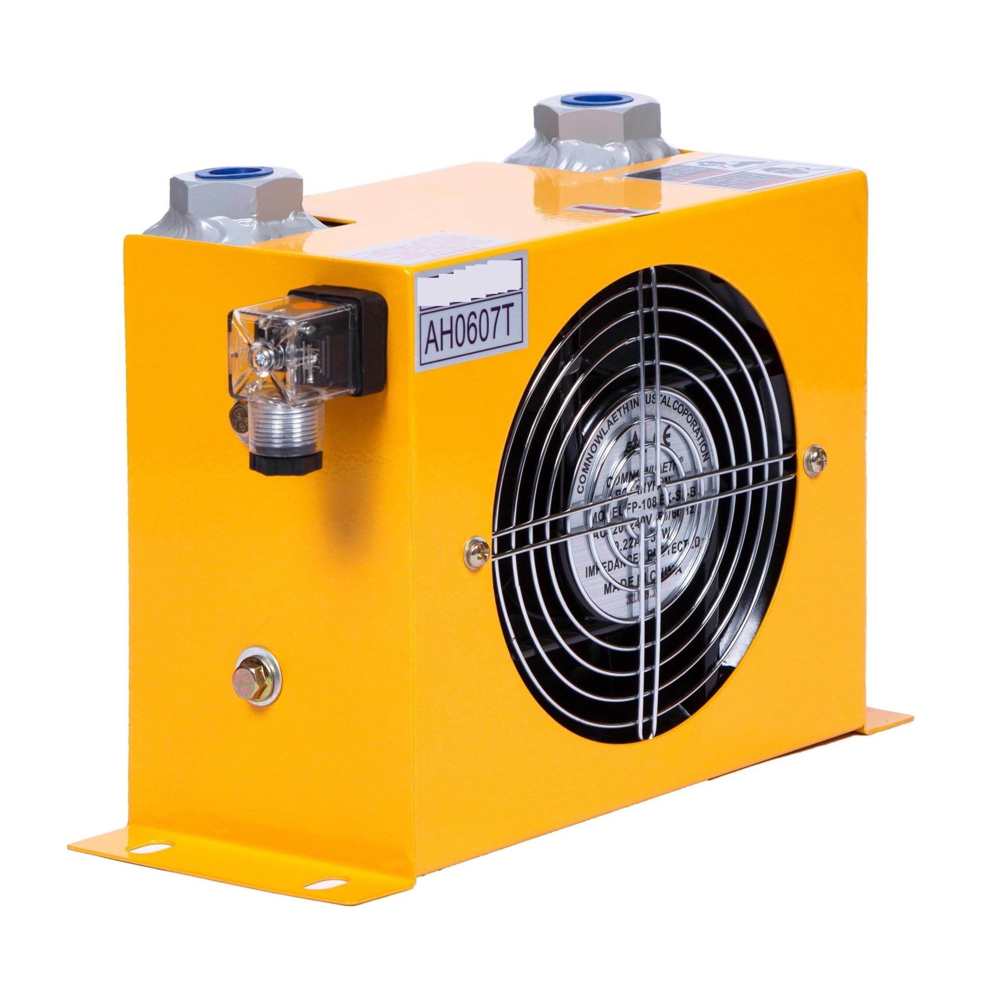 Intercambiador de calor placas aluminio AH0607T, radiador hidráulico, enfriador aceite y aire con ventilador, industrial, CA/CC Bajo nivel de ruido(AC220)