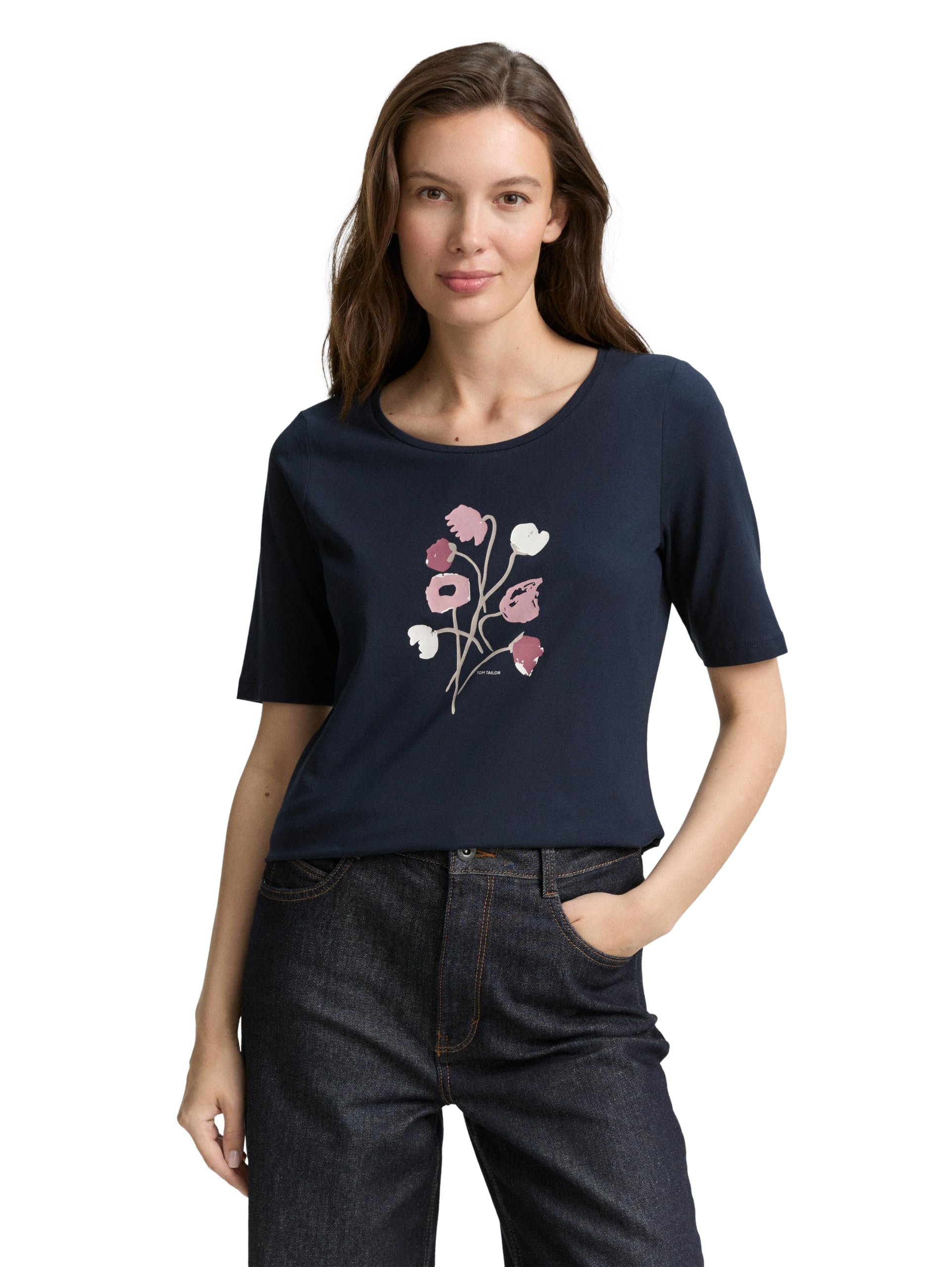 Tom Tailor Damen T-Shirt mit Print